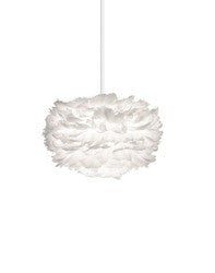 Eos Mini Plug-In Pendant in White with White Cord