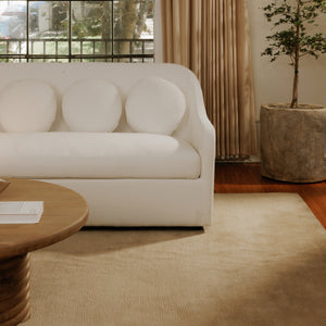 Moe's Rialto Sofa in White with Mid-Century Design