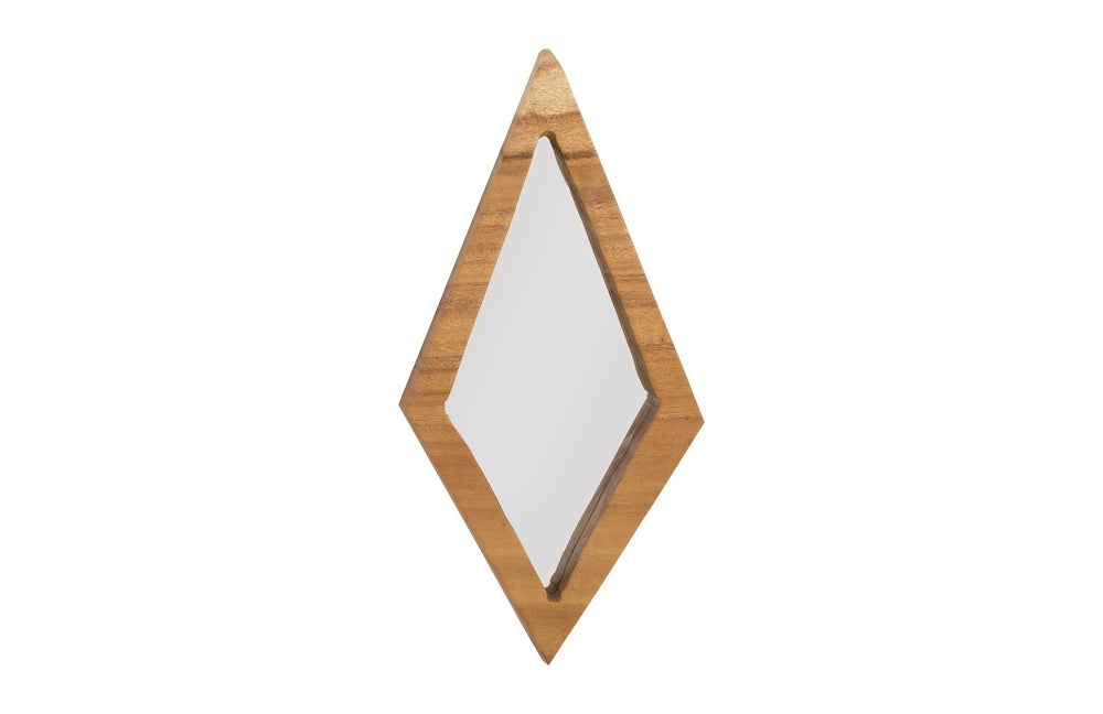 Diamond Chamcha Wood Mirror, MD, Natural