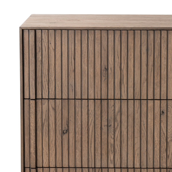 Leo 6 Drawer Dresser in Rustic Grey