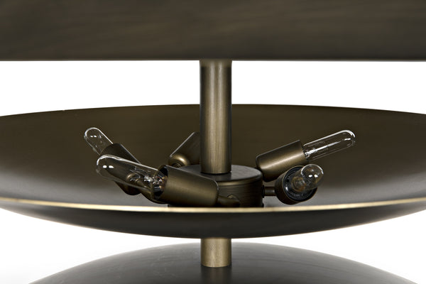 Nora Chandelier, Metal with Aged Brass Finish
