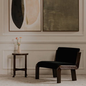 Moe's Edie Accent Chair Black Faux Mohair