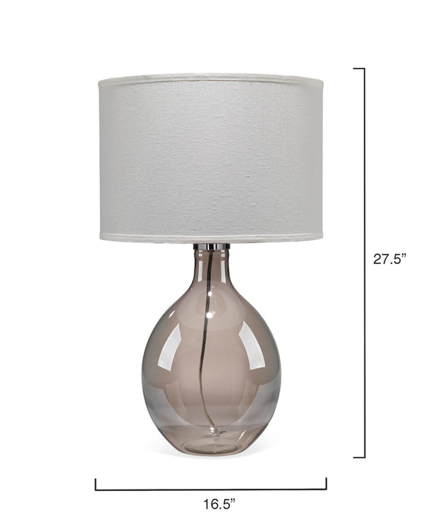 Juliette Blown-Glass Table Lamp, Grey
