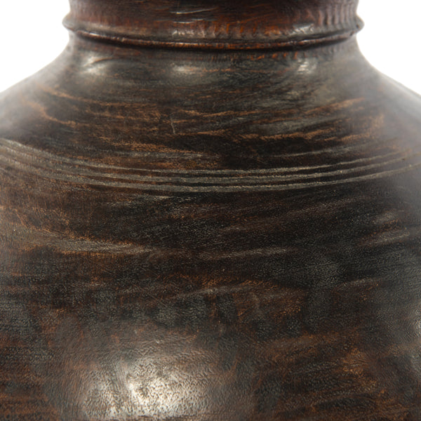 Found Wooden Jar In Reclaimed Natural