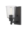 Bohin 1 Light Wall Sconce in Matte Black Finish
