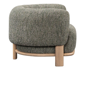 Pasadena Accent Chair in Green with Solid Wood Frame