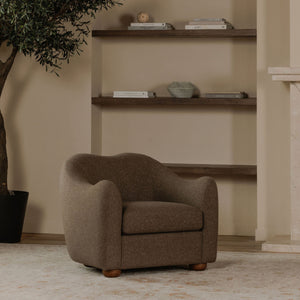 Moe's Bria Accent Chair with Brown Upholstery