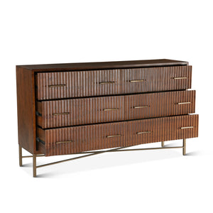 Cosmopolitan Six Drawer Dresser, Honey Brown