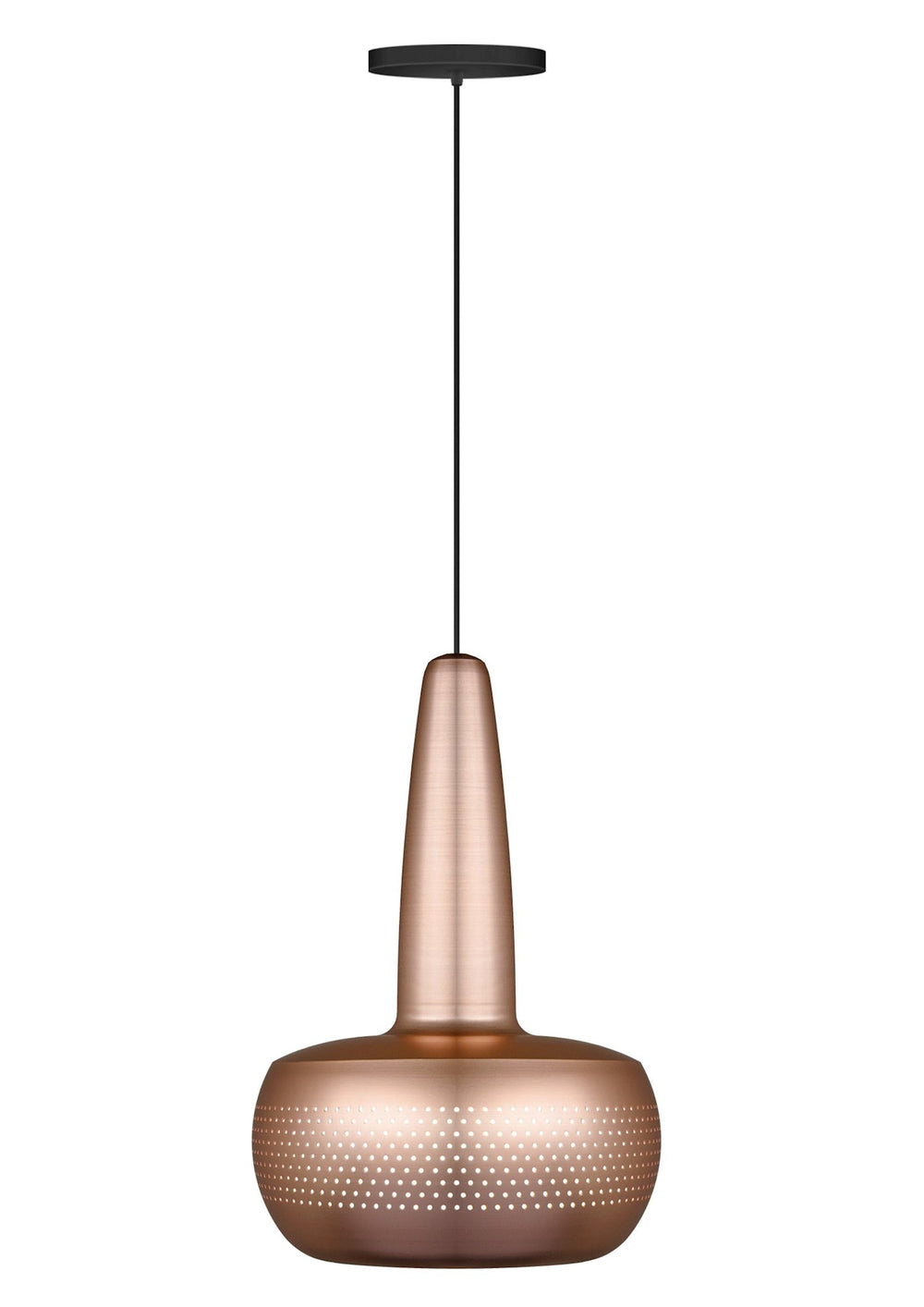 Clava Hardwired Pendant in Copper with Black Cord