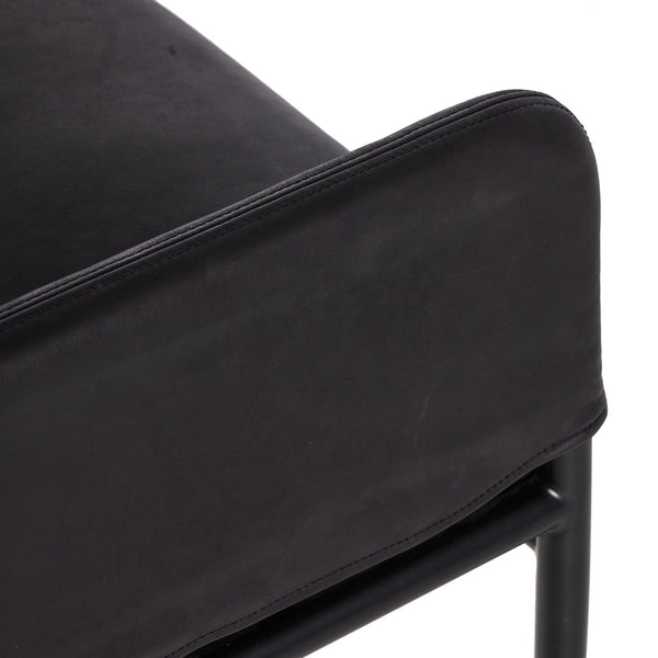 Brickel Backless Bench In Heirloom Black