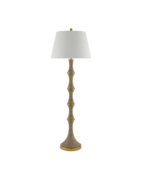 Bourgeon Floor Lamp In Natural & Gold