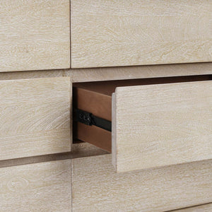 Reece Solid Wood 6-Drawer Dresser - Seashell White