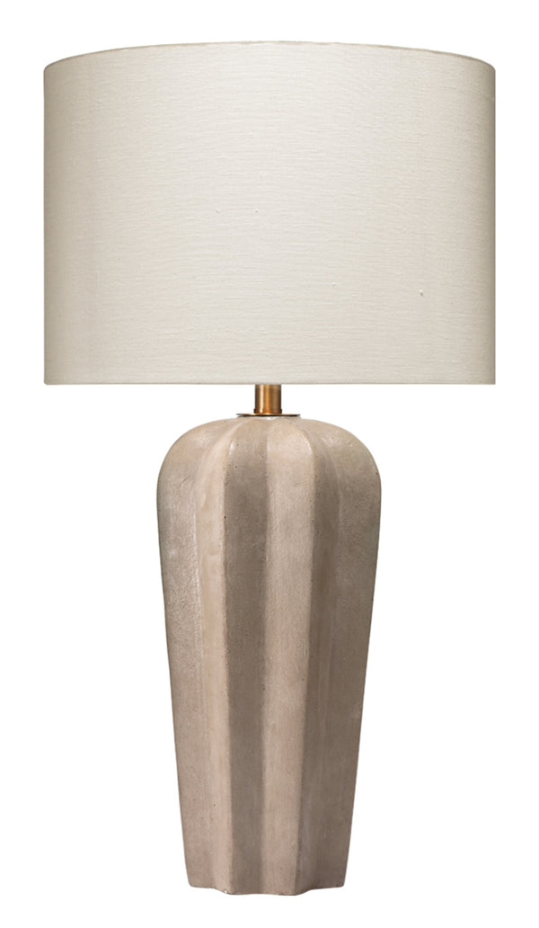 Regal Cement Table Lamp with Linen Shade
