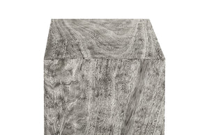 Origins Pedestal, Mitered Chamcha Wood, Grey Stone, Small