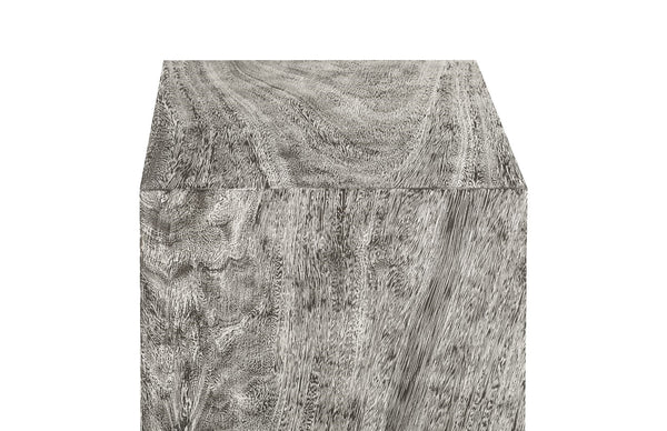 Origins Pedestal, Mitered Chamcha Wood, Grey Stone, Small