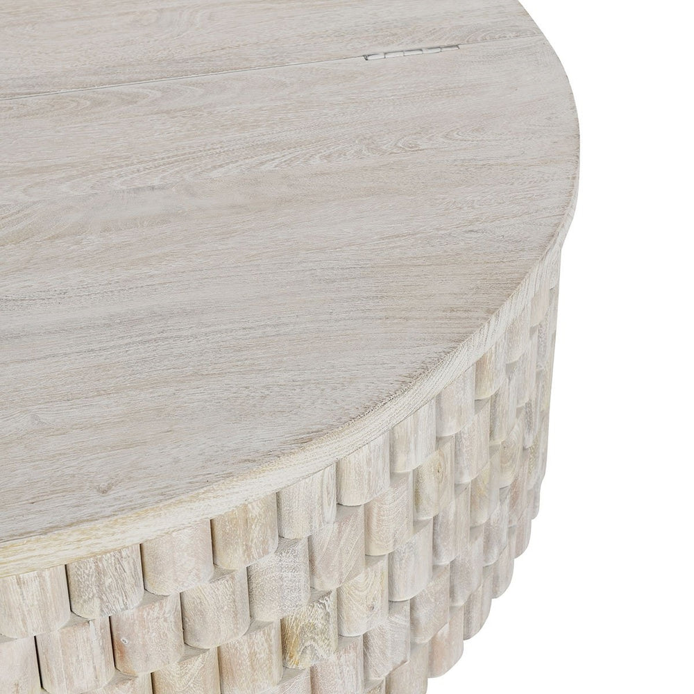 Norwood Solid Wood Round Coffee Table - Coastal White