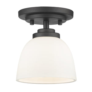 Ashton 1 Light Flush Mount in Bronze Finish