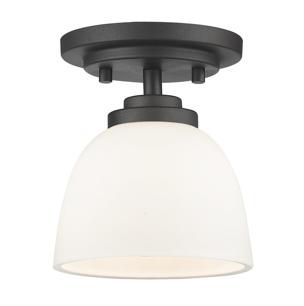 Ashton 1 Light Flush Mount in Bronze Finish