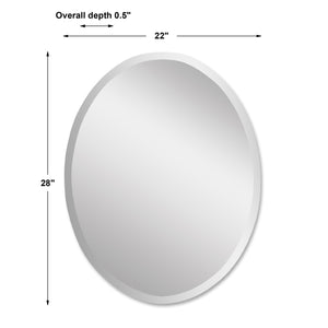 Frameless Vanity Oval Mirror