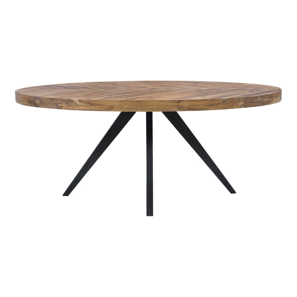 Moe's Parq Oval Dining Table in Amber