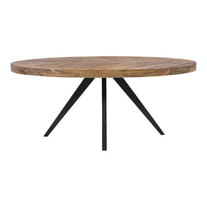 Moe's Parq Oval Dining Table in Amber