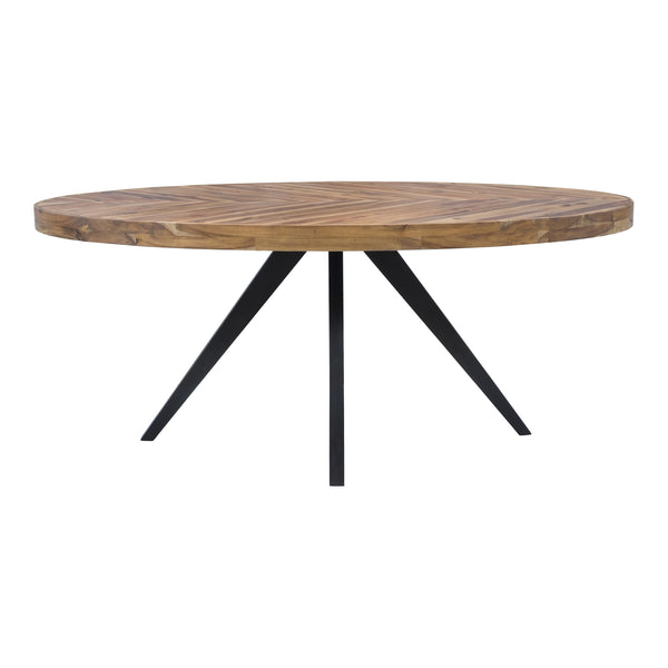 Moe's Parq Oval Dining Table in Amber