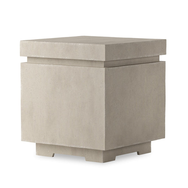 Posen Outdoor Square Propane Enclosure In Natural Concrete