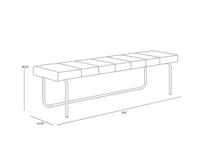 CASIMIR BENCH - NIGHTFALL BLACK