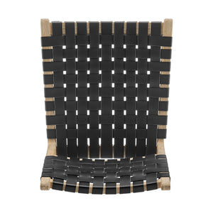 Marco Faux Leather Counter Stool Drift Wood Frame, Black 