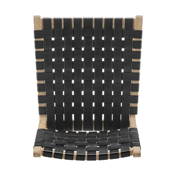 Marco Faux Leather Counter Stool Drift Wood Frame, Black 