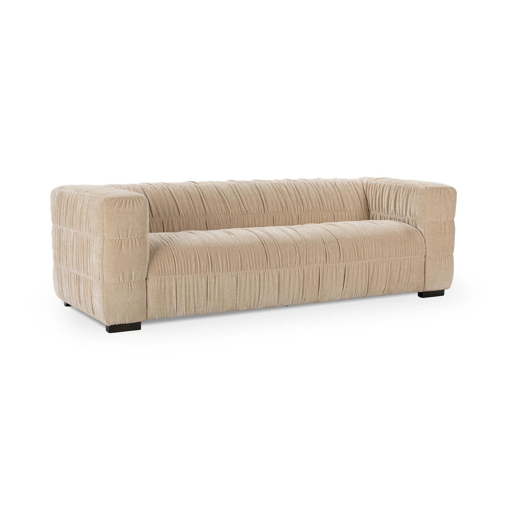 Afeela Upholstered Sofa in French Vanilla - Bold Structure, Soft Comfort