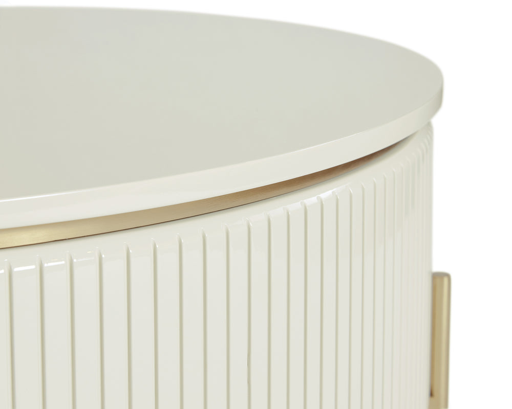 PALOMA LIFT TOP COFFEE TABLE - HIGH GLOSS CREAM