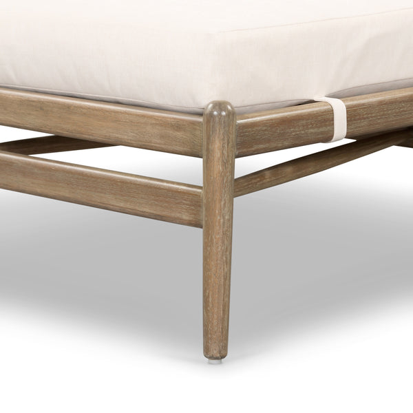 Rosen Outdoor Chaise In Natural Eucalyptus