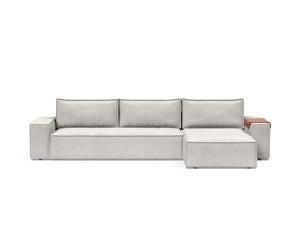 NEWILLA SOFA BED W/LOUNGER 57"X118", W/WIDE ARM RESTS
