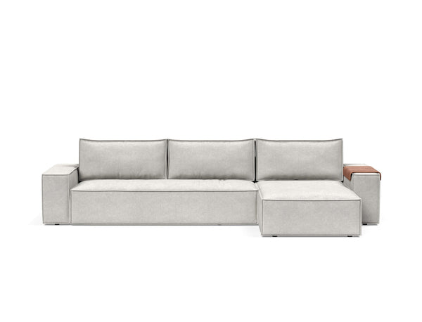 NEWILLA SOFA BED W/LOUNGER 57"X118", W/WIDE ARM RESTS