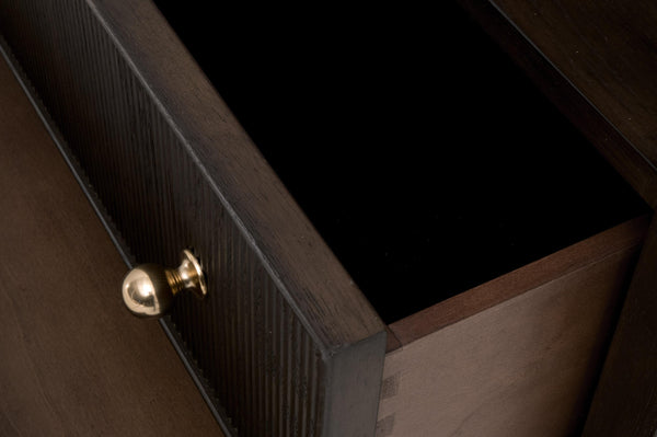 Highland Open Shelf 2-Drawer Nightstand