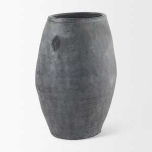 Zuma 27.2L x 20.5W x 31.9H Dark Gray Ceramic Floor Vase