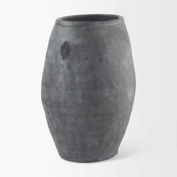 Zuma 27.2L x 20.5W x 31.9H Dark Gray Ceramic Floor Vase