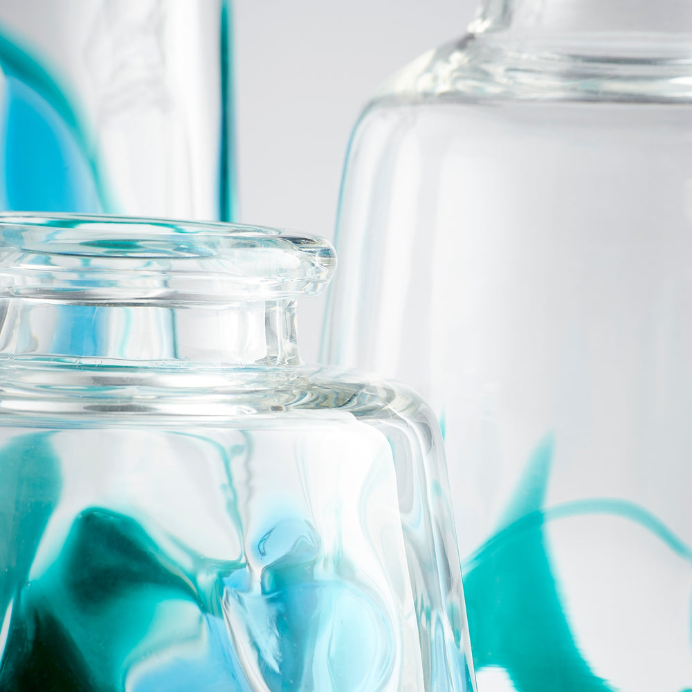 Large Tahoe Vase in Blue/Clear