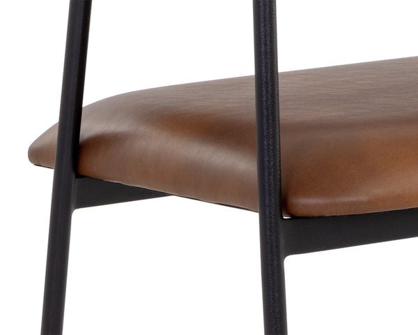 BRENAN DINING ARMCHAIR - BRAVO COGNAC