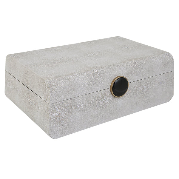 Lalique White Shagreen Box