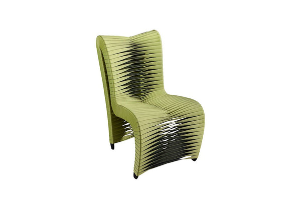 Seat Belt High Back Dining Chair, Green