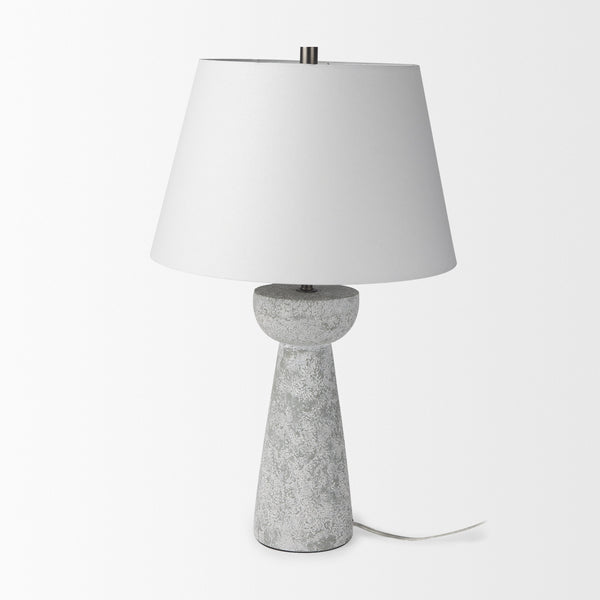 Julia 16.0L x 16.0W x 27.0H Gray Antique Painted Cement Table Lamp