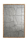 Fractured Hammered Iron Rectangle Wall Mirror