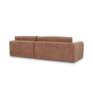 Madrid Right Sectional in Heritage Pink Chenille