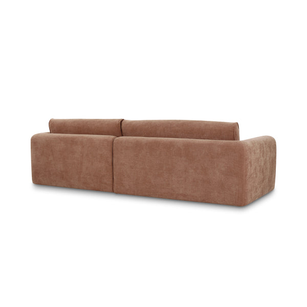 Madrid Right Sectional in Heritage Pink Chenille