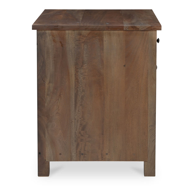 Moe's Gene Charging Nightstand in Dark Brown