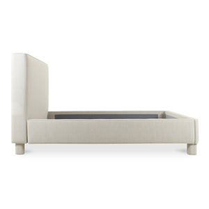 Ichigo Queen Bed in Light Grey Upholstery