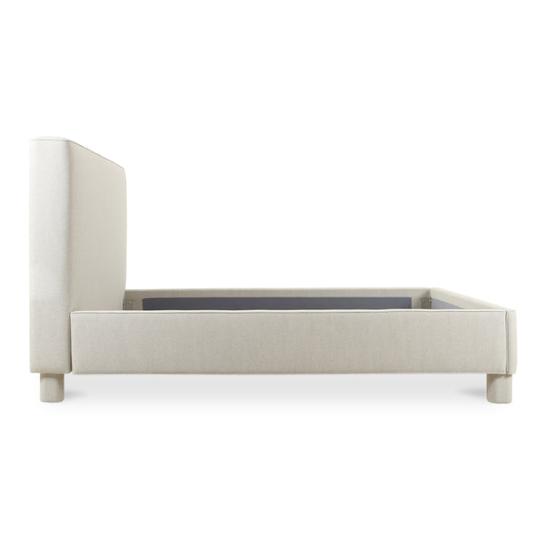 Ichigo Queen Bed in Light Grey Upholstery