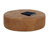 NILDA OTTOMAN - CAMEL LEATHER